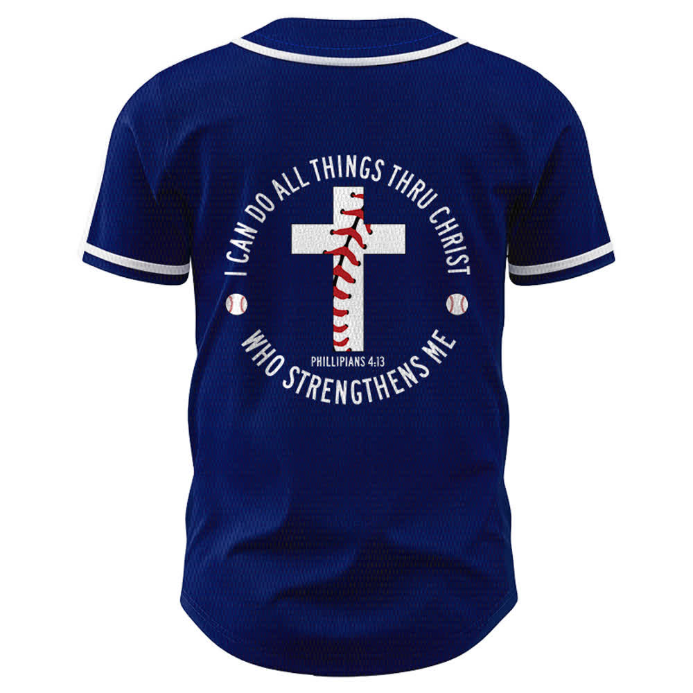 Christianartworkshop Philippiens 4:13 Maillot de baseball unisexe Je peux tout faire - image 43