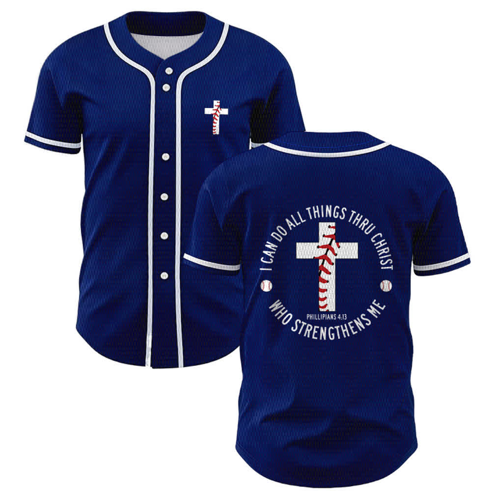 Christianartworkshop Philippiens 4:13 Maillot de baseball unisexe Je peux tout faire - Bleu marine - 5XL - image 42