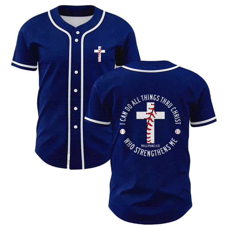 Christianartworkshop Philippiens 4:13 Maillot de baseball unisexe Je peux tout faire - Bleu marine - 5XL - image 42