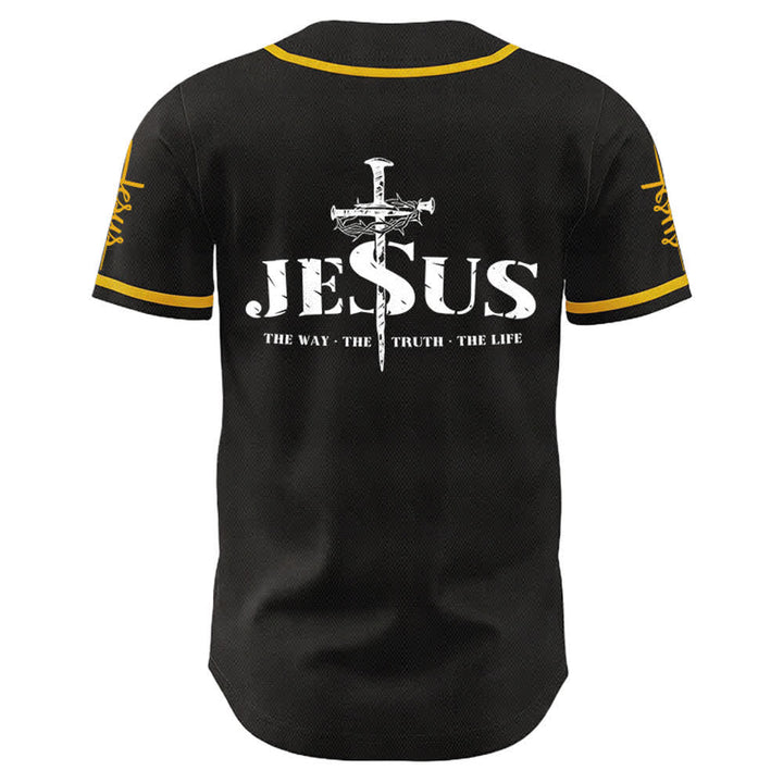 Maillot de baseball Christianartworkshop avec croix, clou et couronne d'épines de Jésus - image 3