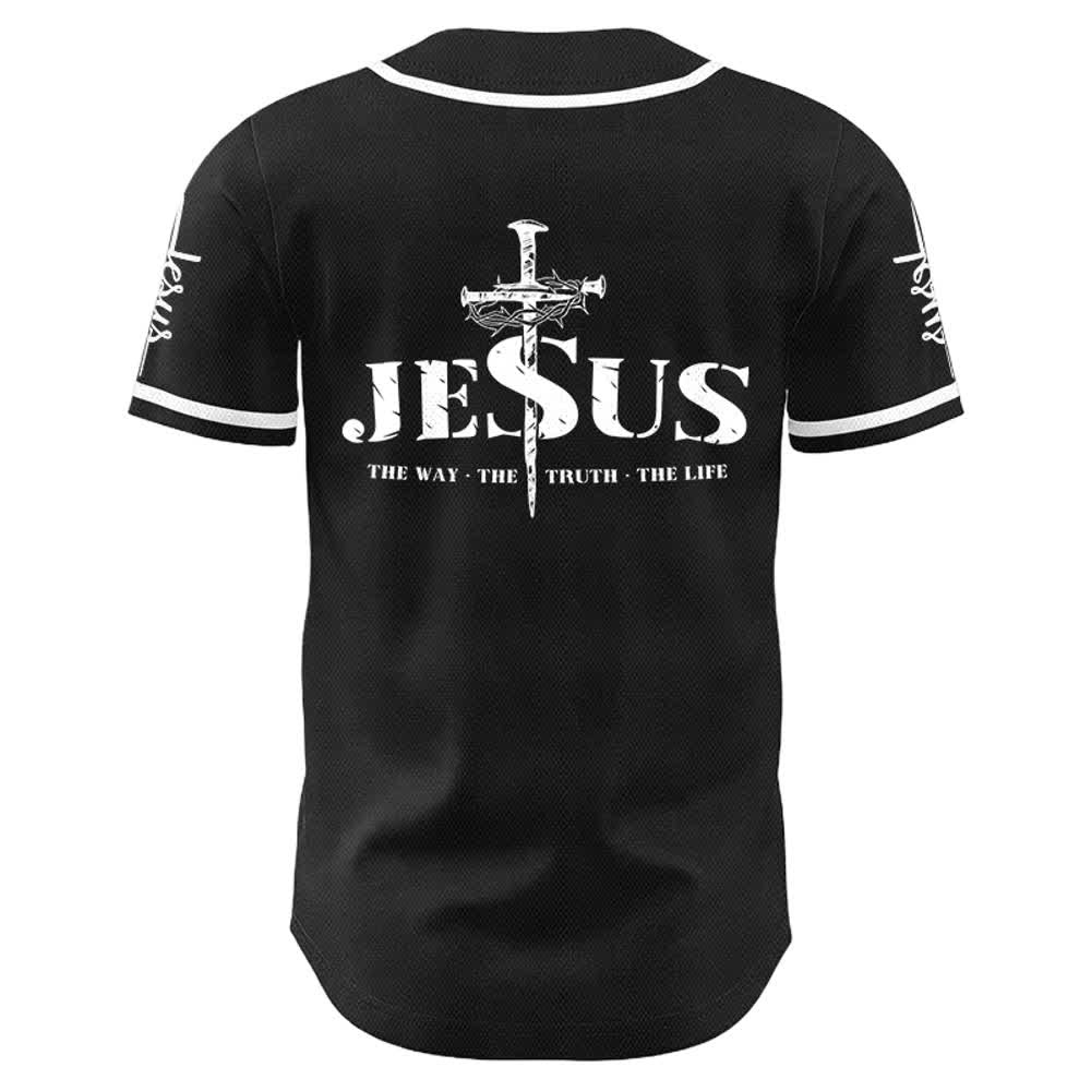 Maillot de baseball Christianartworkshop avec croix, clou et couronne d'épines de Jésus - image 6