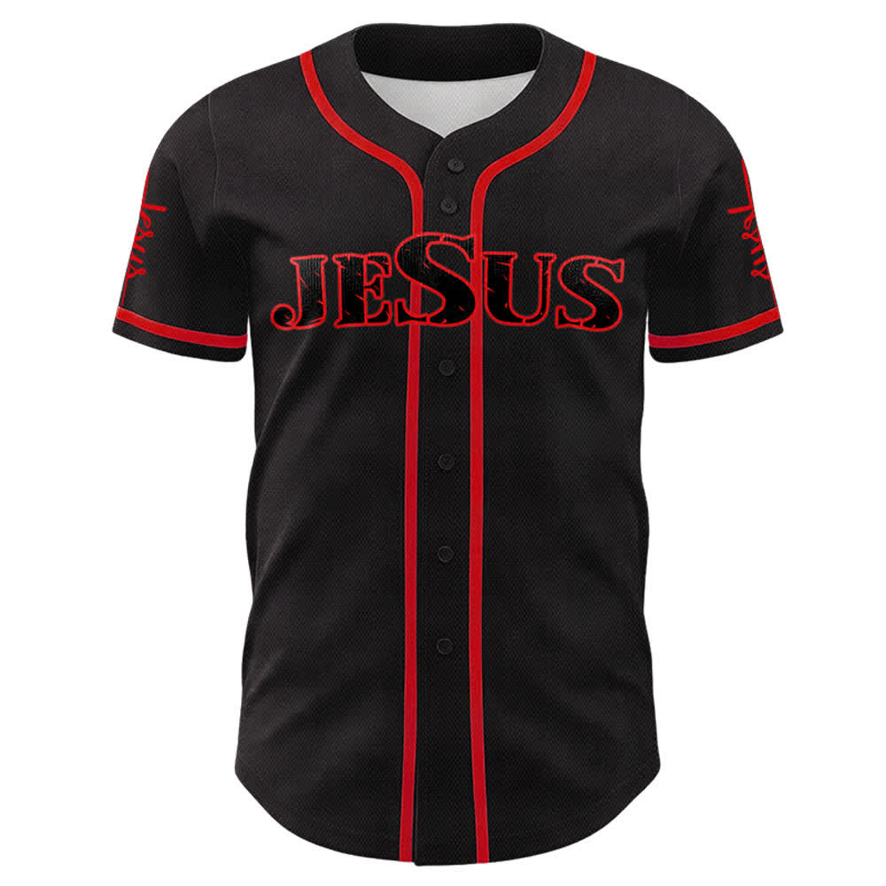 Maillot de baseball Christianartworkshop avec croix, clou et couronne d'épines de Jésus - image 8