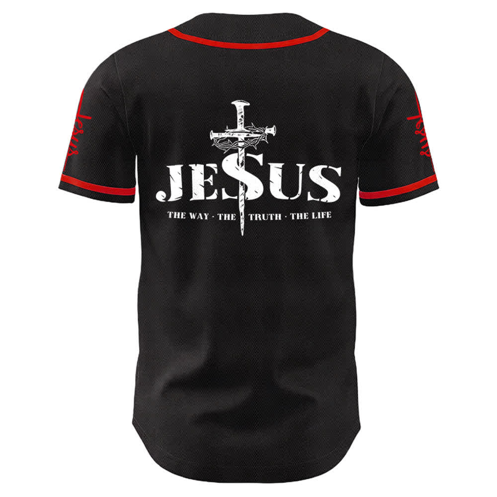 Maillot de baseball Christianartworkshop avec croix, clou et couronne d'épines de Jésus - image 9