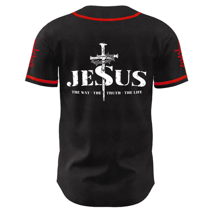 Maillot de baseball Christianartworkshop avec croix, clou et couronne d'épines de Jésus - image 9