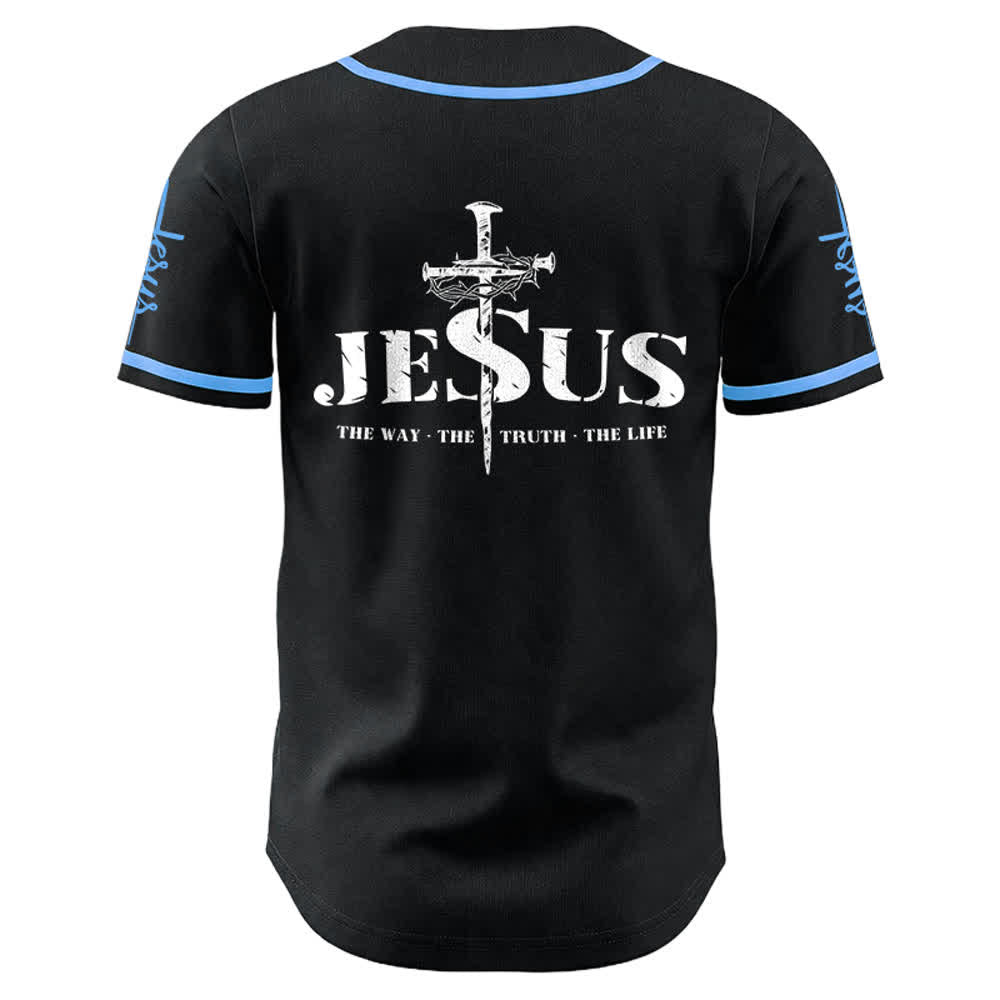Maillot de baseball Christianartworkshop avec croix, clou et couronne d'épines de Jésus - image 18