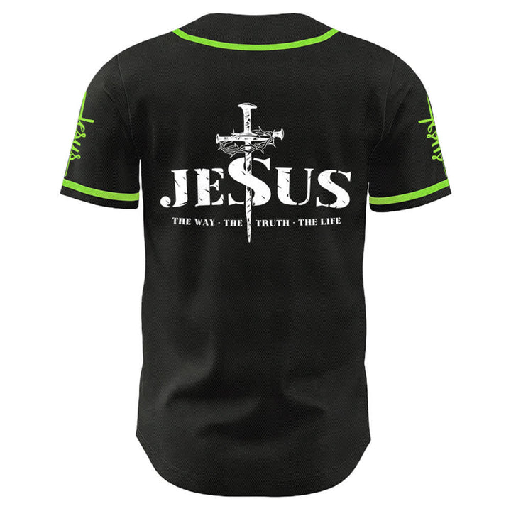 Maillot de baseball Christianartworkshop avec croix, clou et couronne d'épines de Jésus - image 24