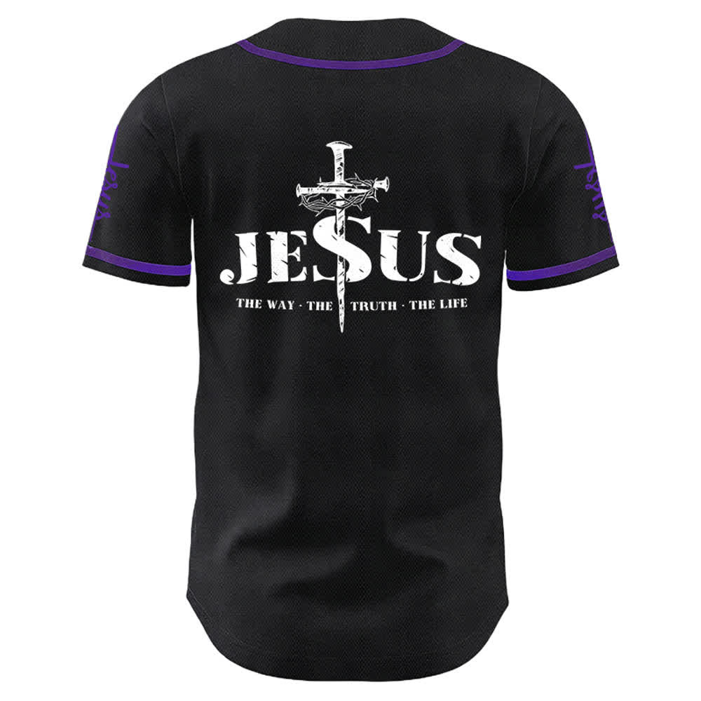 Maillot de baseball Christianartworkshop avec croix, clou et couronne d'épines de Jésus - image 27