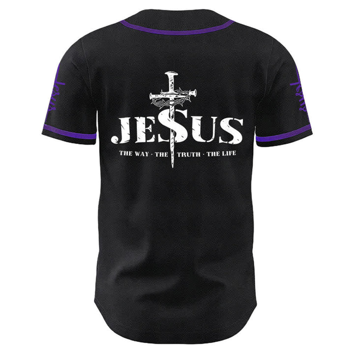 Maillot de baseball Christianartworkshop avec croix, clou et couronne d'épines de Jésus - image 27