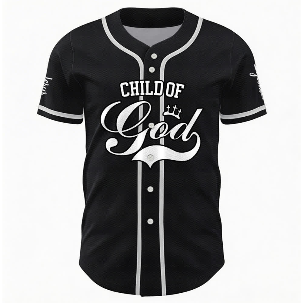 Christianartworkshop Enfant de Dieu Maillot de baseball unisexe personnalisé avec nom et numéro - image 10
