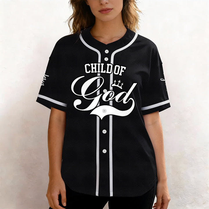 Christianartworkshop Enfant de Dieu Maillot de baseball unisexe personnalisé avec nom et numéro - image 14