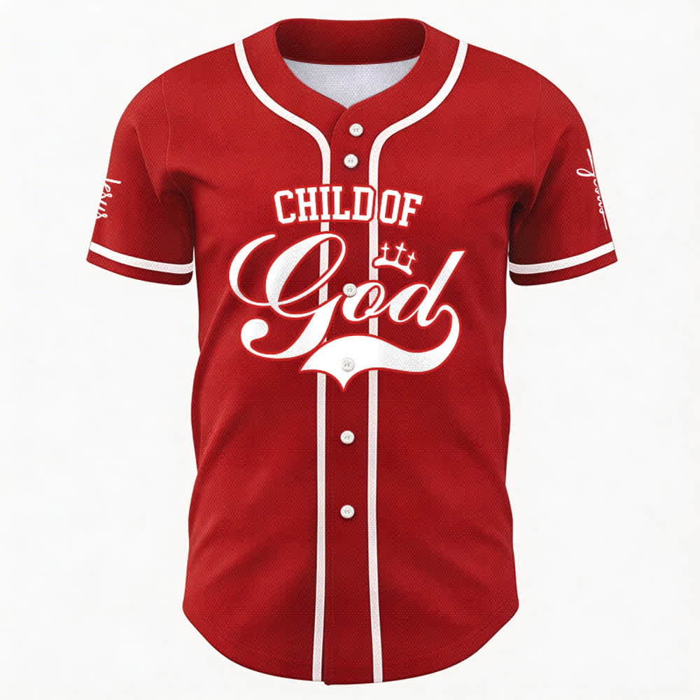 Christianartworkshop Enfant de Dieu Maillot de baseball unisexe personnalisé avec nom et numéro - image 18