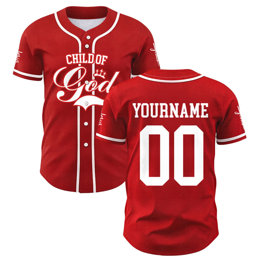 Christianartworkshop Enfant de Dieu Maillot de baseball unisexe personnalisé avec nom et numéro - image 17