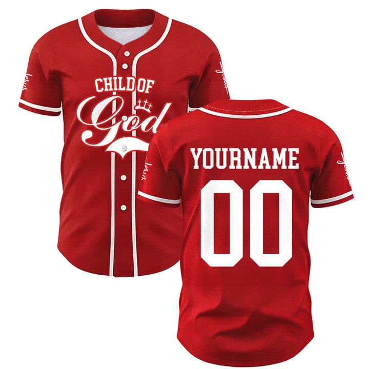 Christianartworkshop Enfant de Dieu Maillot de baseball unisexe personnalisé avec nom et numéro - image 17