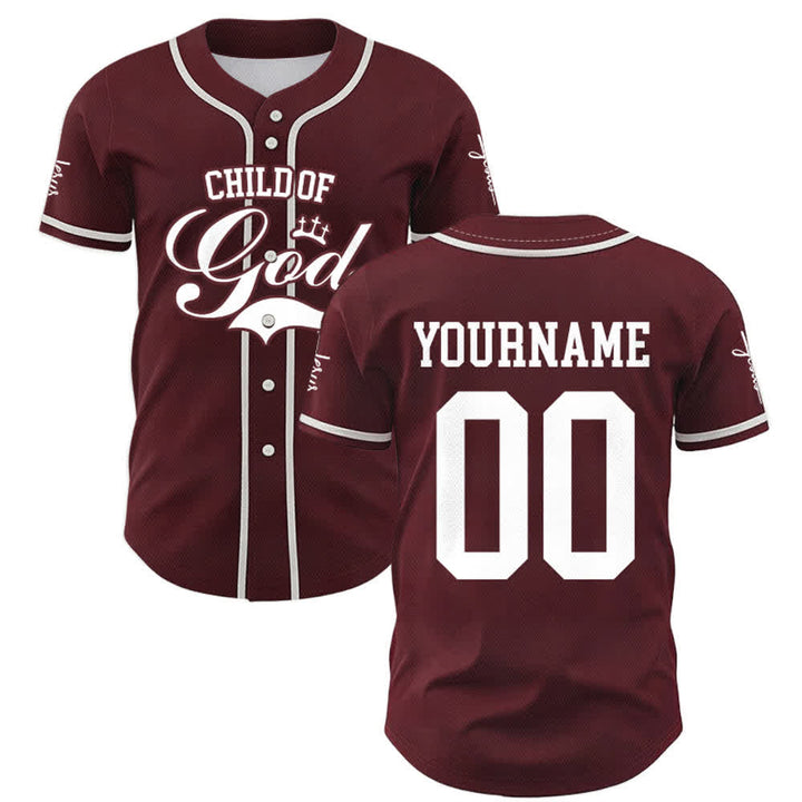 Christianartworkshop Enfant de Dieu Maillot de baseball unisexe personnalisé avec nom et numéro - image 25