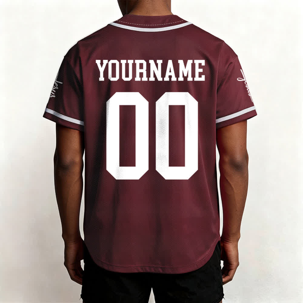 Christianartworkshop Enfant de Dieu Maillot de baseball unisexe personnalisé avec nom et numéro - image 31
