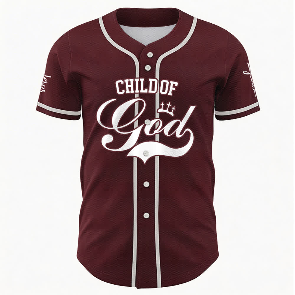 Christianartworkshop Enfant de Dieu Maillot de baseball unisexe personnalisé avec nom et numéro - image 26