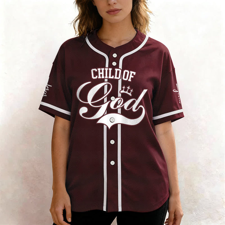 Christianartworkshop Enfant de Dieu Maillot de baseball unisexe personnalisé avec nom et numéro - image 28