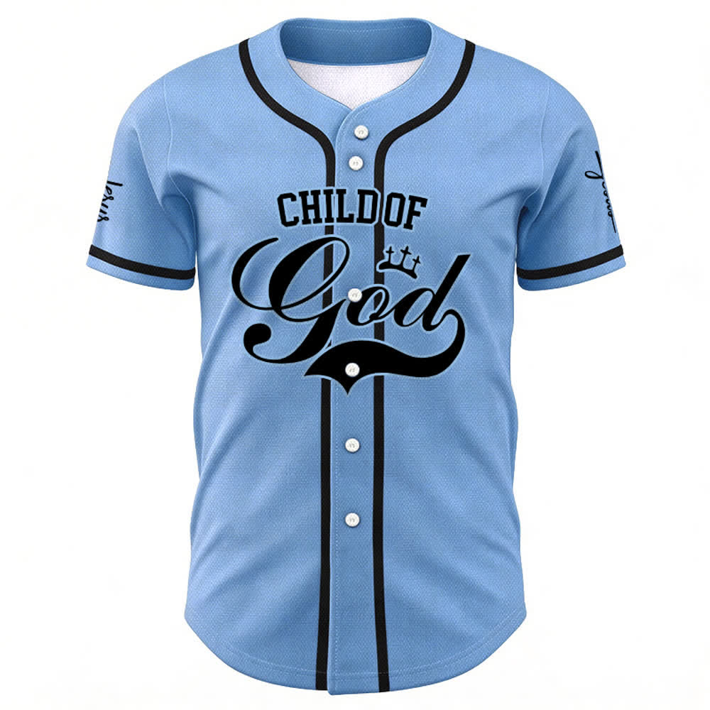 Christianartworkshop Enfant de Dieu Maillot de baseball unisexe personnalisé avec nom et numéro - image 34