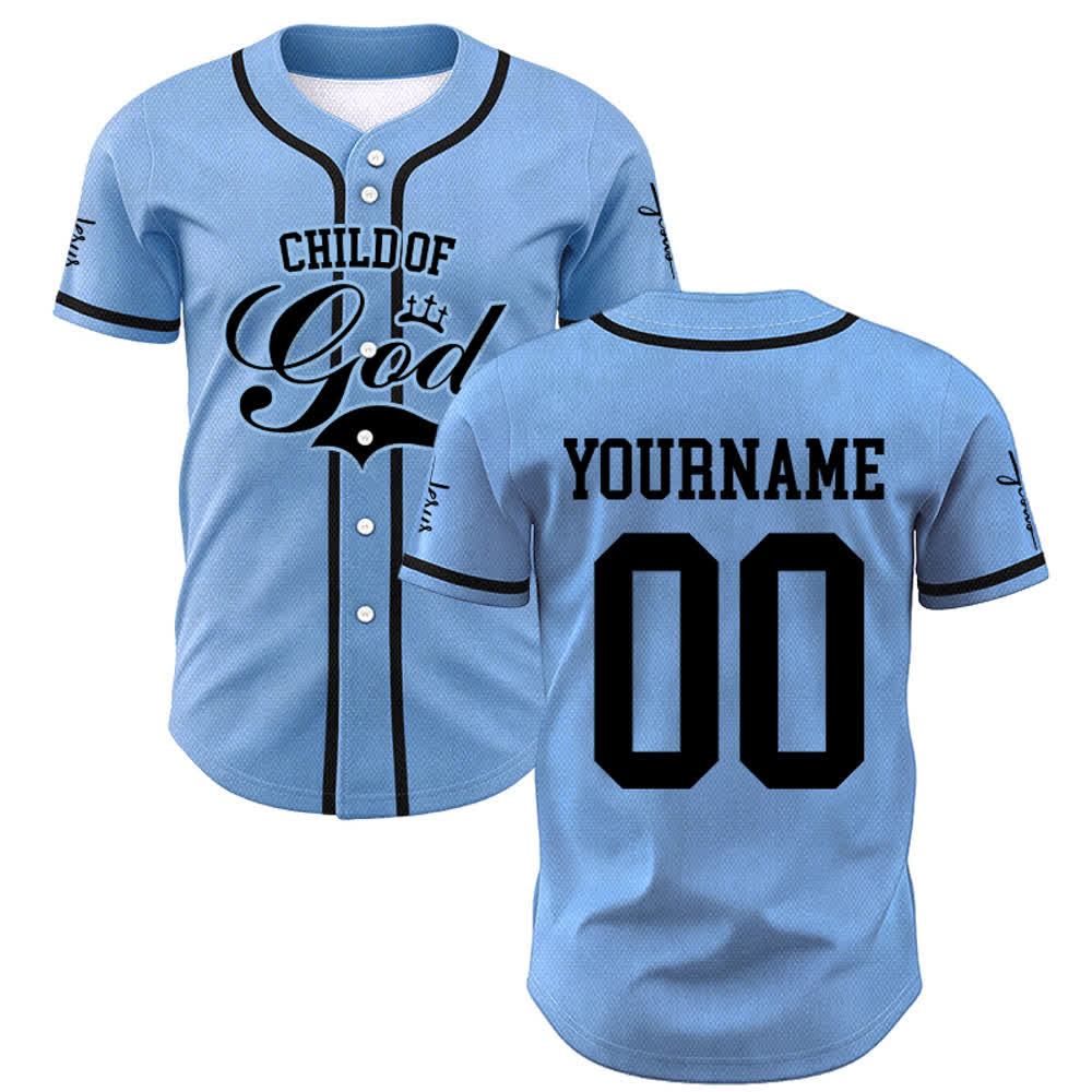 Christianartworkshop Enfant de Dieu Maillot de baseball unisexe personnalisé avec nom et numéro - image 33