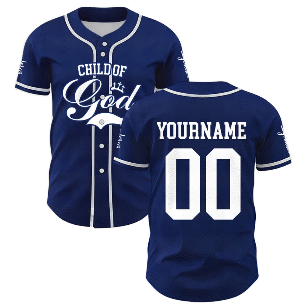 Christianartworkshop Enfant de Dieu Maillot de baseball unisexe personnalisé avec nom et numéro - image 41