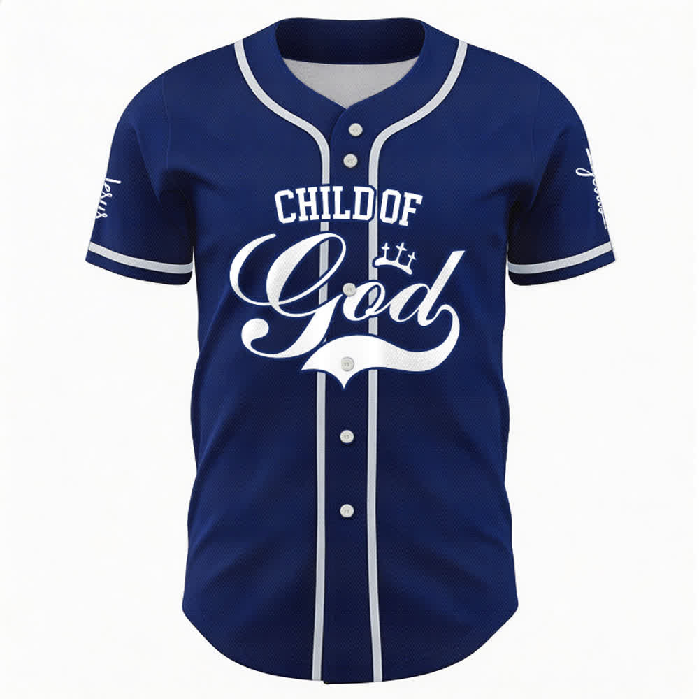 Christianartworkshop Enfant de Dieu Maillot de baseball unisexe personnalisé avec nom et numéro - image 42