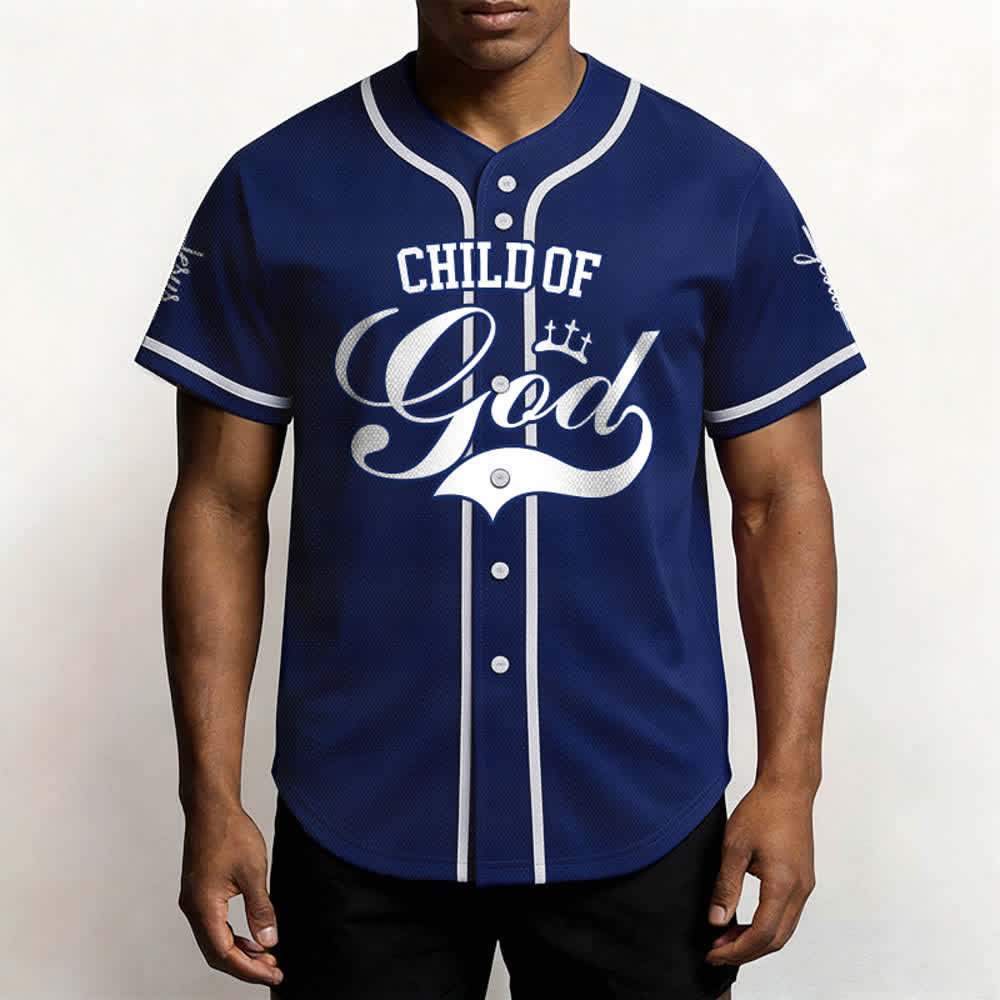 Christianartworkshop Enfant de Dieu Maillot de baseball unisexe personnalisé avec nom et numéro - image 46