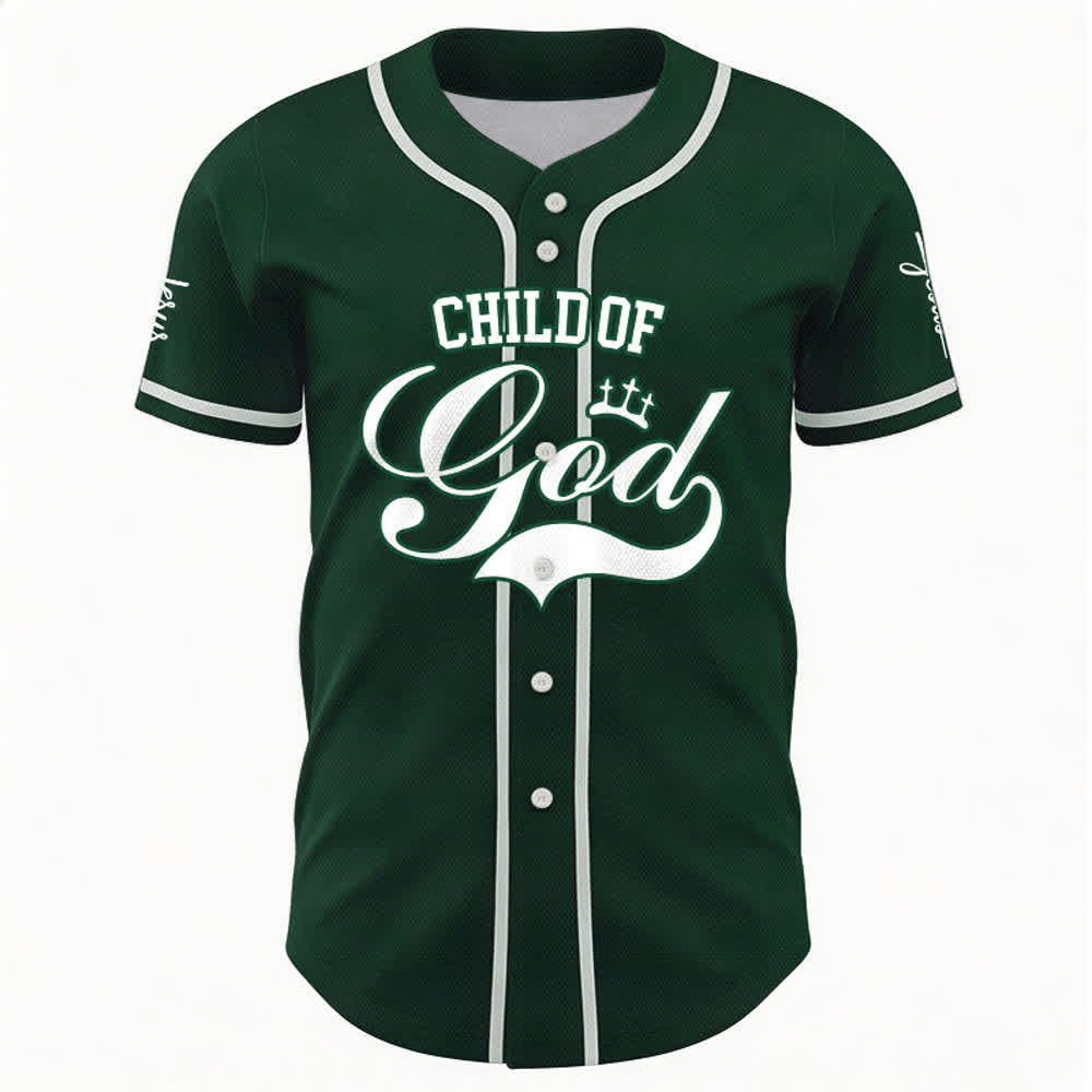 Christianartworkshop Enfant de Dieu Maillot de baseball unisexe personnalisé avec nom et numéro - image 50