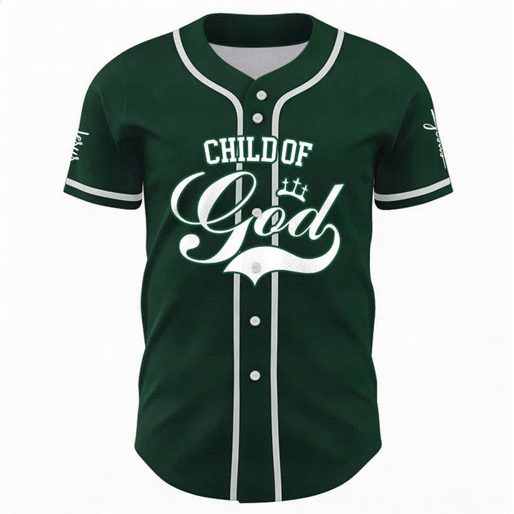 Christianartworkshop Enfant de Dieu Maillot de baseball unisexe personnalisé avec nom et numéro - image 50