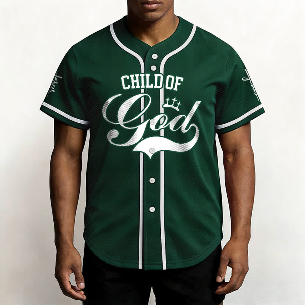 Christianartworkshop Enfant de Dieu Maillot de baseball unisexe personnalisé avec nom et numéro - image 52