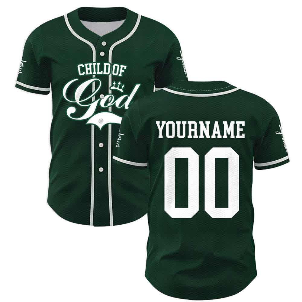 Christianartworkshop Enfant de Dieu Maillot de baseball unisexe personnalisé avec nom et numéro - image 49