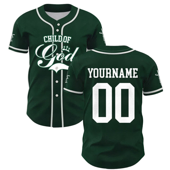 Christianartworkshop Enfant de Dieu Maillot de baseball unisexe personnalisé avec nom et numéro - image 49