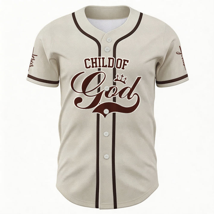 Christianartworkshop Enfant de Dieu Maillot de baseball unisexe personnalisé avec nom et numéro - image 58