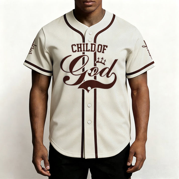 Christianartworkshop Enfant de Dieu Maillot de baseball unisexe personnalisé avec nom et numéro - image 62