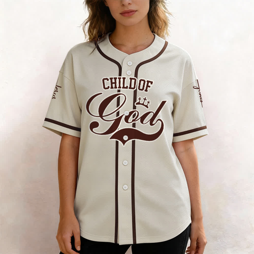 Christianartworkshop Enfant de Dieu Maillot de baseball unisexe personnalisé avec nom et numéro - image 60