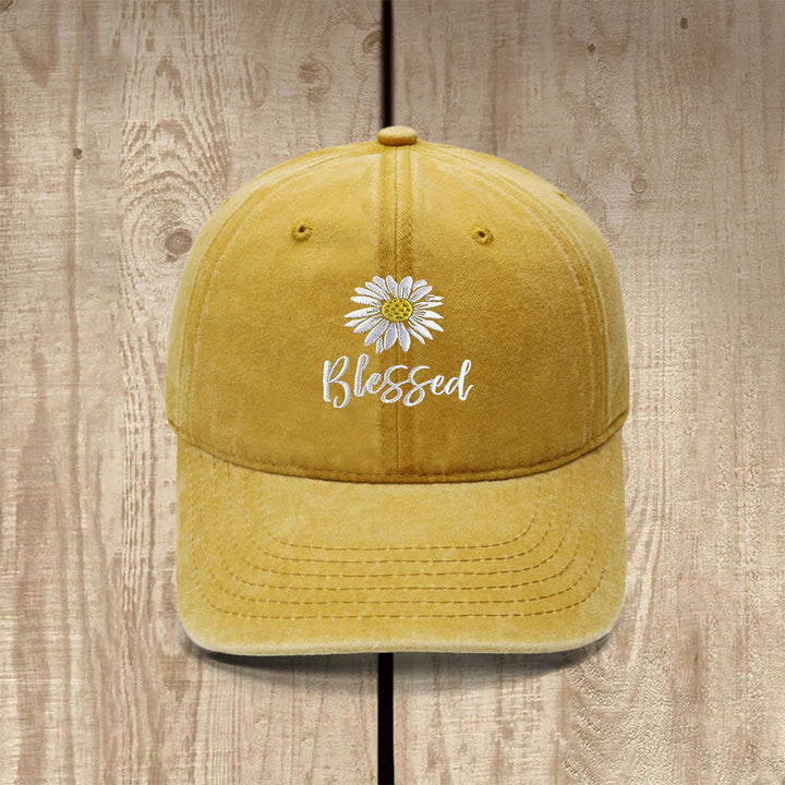Christianartworkshop Chapeau classique décontracté brodé de fleurs de marguerite bénie - Jaune - image 17