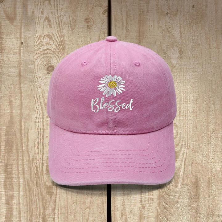 Christianartworkshop Chapeau classique décontracté brodé de fleurs de marguerite bénie - Rose - image 6