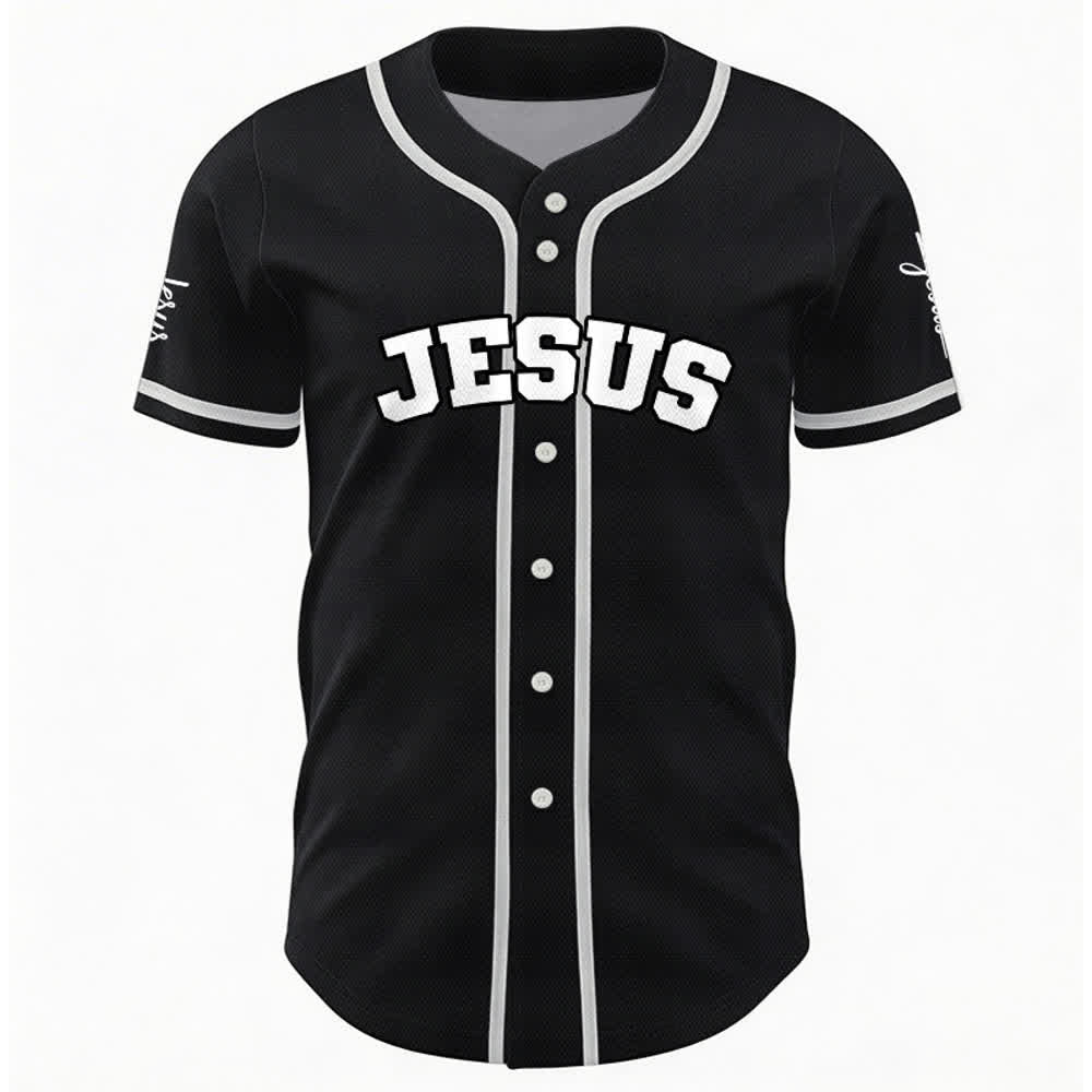 Christianartworkshop Maillot de baseball unisexe personnalisé classique Jésus - image 2