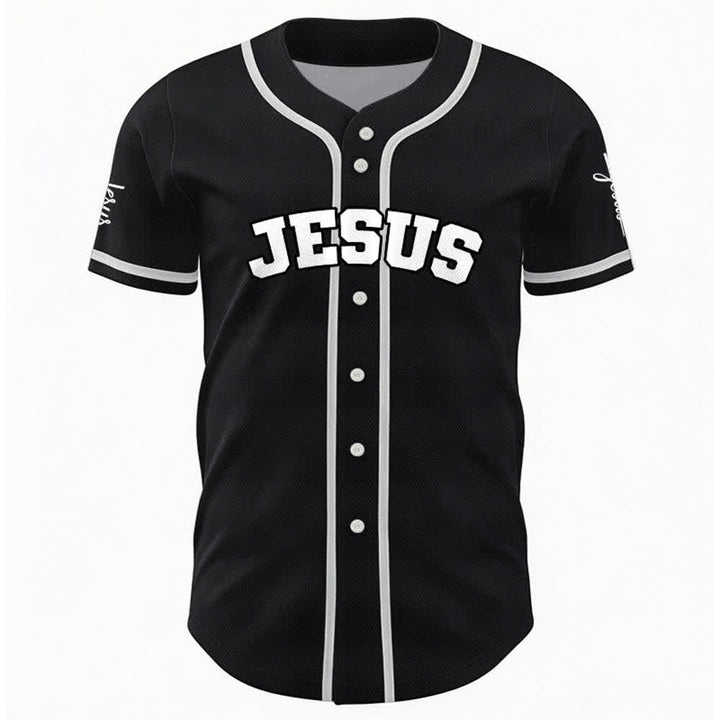 Christianartworkshop Maillot de baseball unisexe personnalisé classique Jésus - image 2