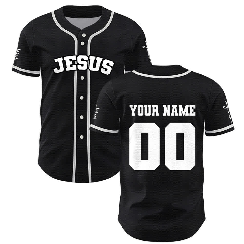 Christianartworkshop Maillot de baseball unisexe personnalisé classique Jésus - image 1