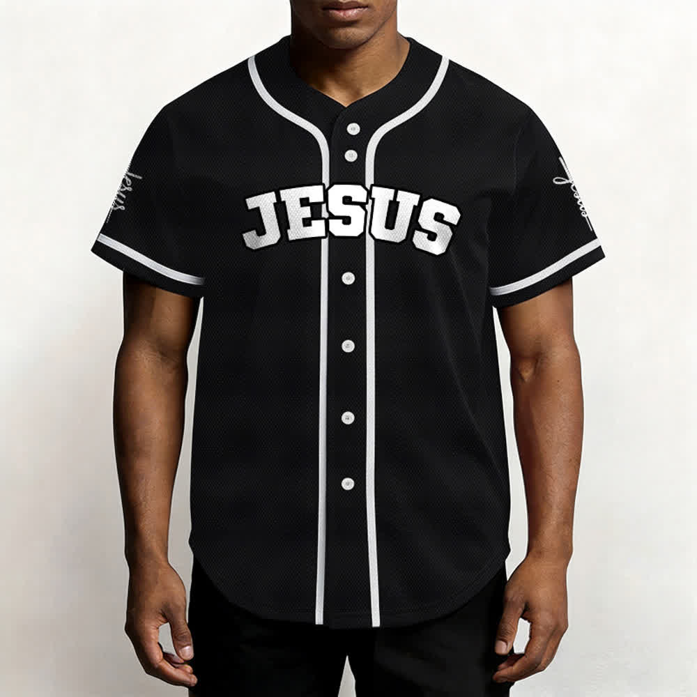 Christianartworkshop Maillot de baseball unisexe personnalisé classique Jésus - image 4