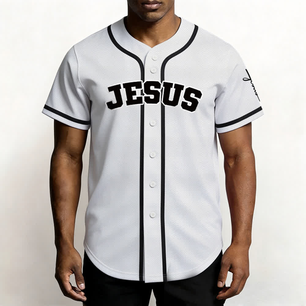 Christianartworkshop Maillot de baseball unisexe personnalisé classique Jésus - image 14
