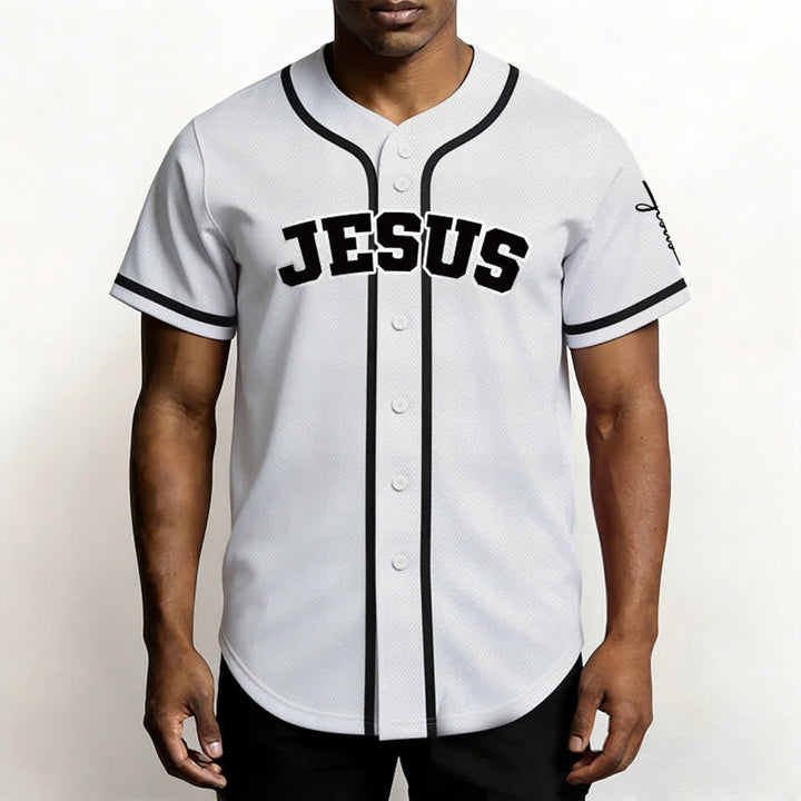 Christianartworkshop Maillot de baseball unisexe personnalisé classique Jésus - image 14