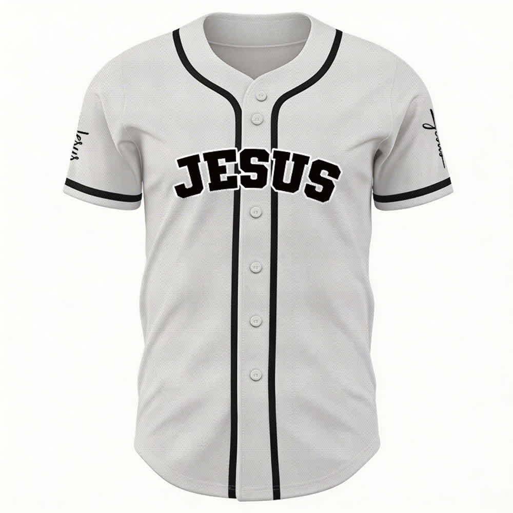 Christianartworkshop Maillot de baseball unisexe personnalisé classique Jésus - image 10