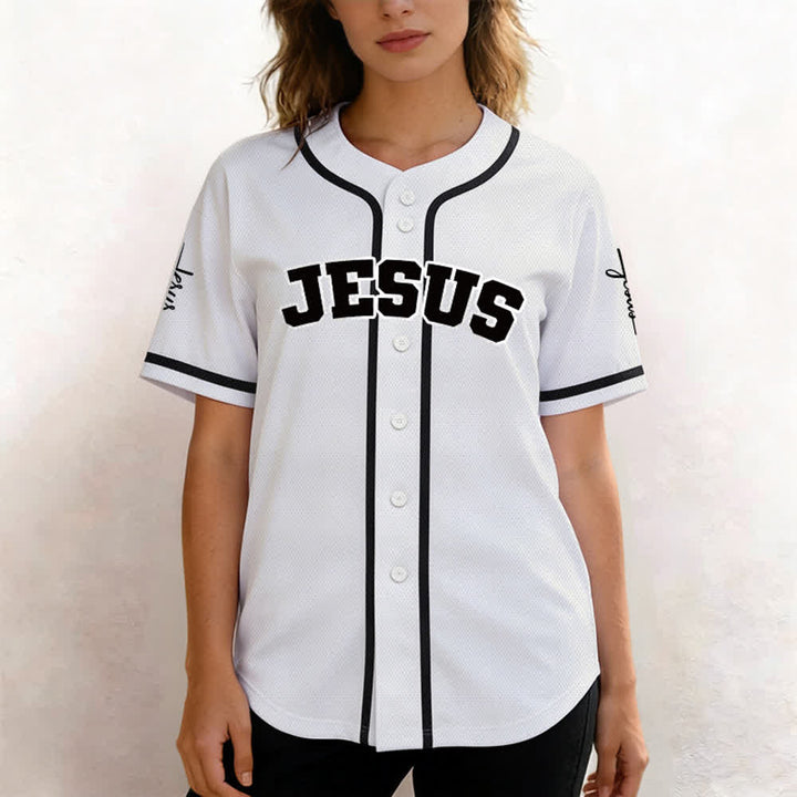 Christianartworkshop Maillot de baseball unisexe personnalisé classique Jésus - image 12