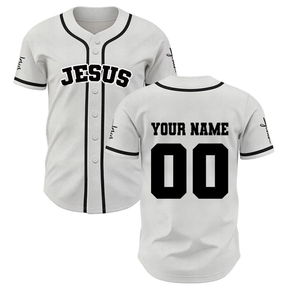 Christianartworkshop Maillot de baseball unisexe personnalisé classique Jésus - image 9