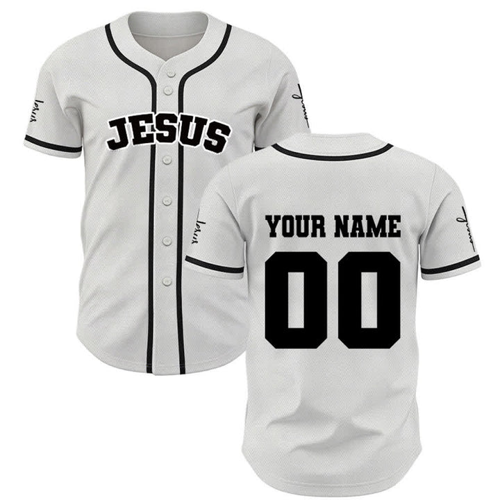 Christianartworkshop Maillot de baseball unisexe personnalisé classique Jésus - image 9