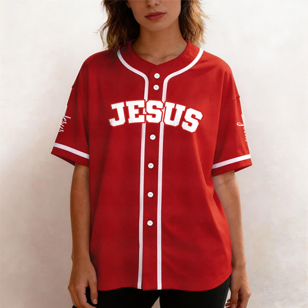 Christianartworkshop Maillot de baseball unisexe personnalisé classique Jésus - image 20