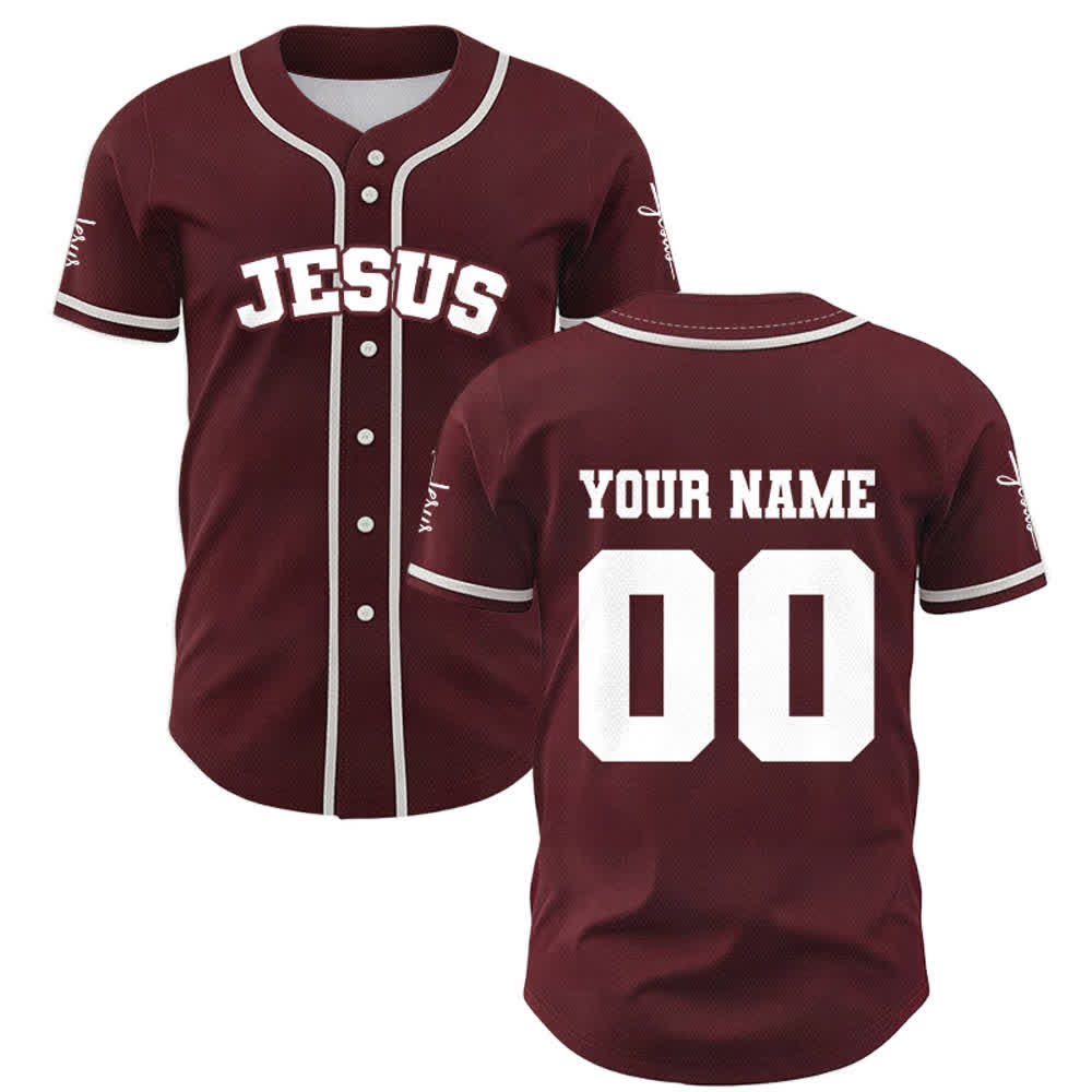 Christianartworkshop Maillot de baseball unisexe personnalisé classique Jésus - image 25