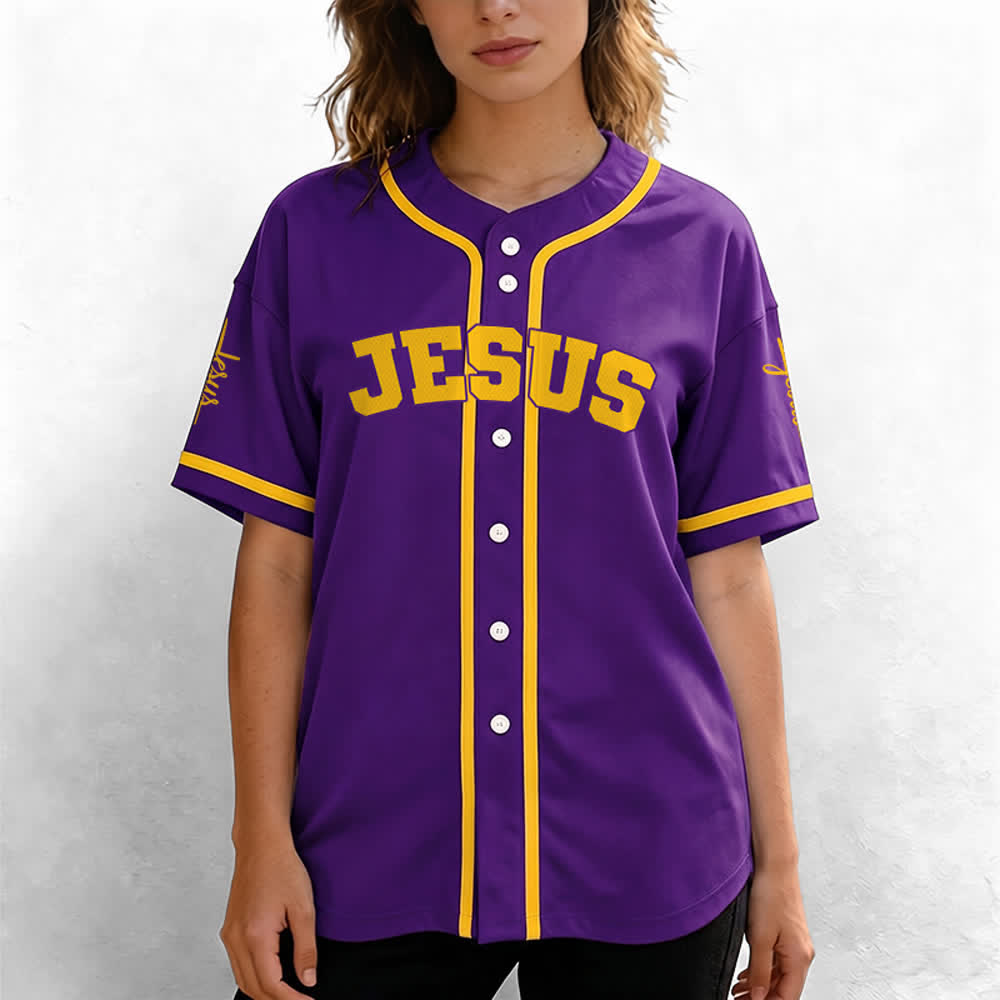 Christianartworkshop Maillot de baseball unisexe personnalisé classique Jésus - image 70