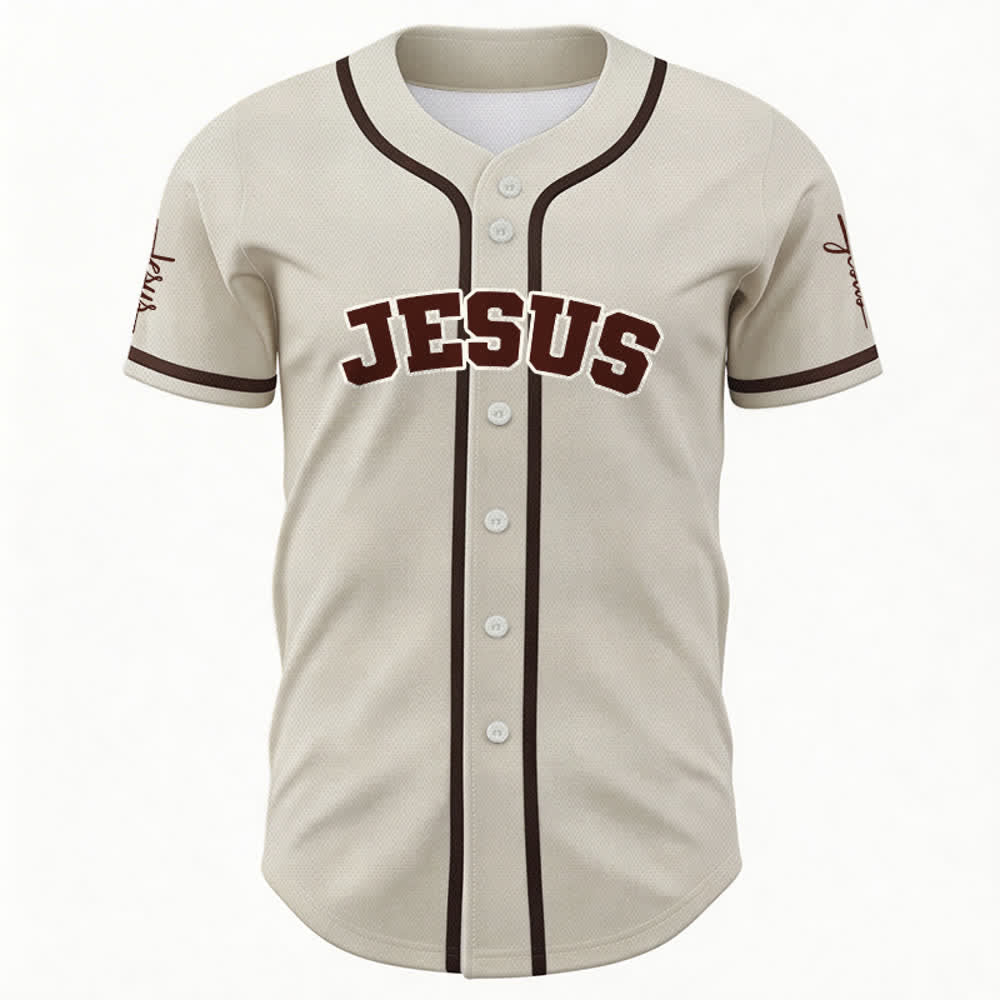 Christianartworkshop Maillot de baseball unisexe personnalisé classique Jésus - image 58